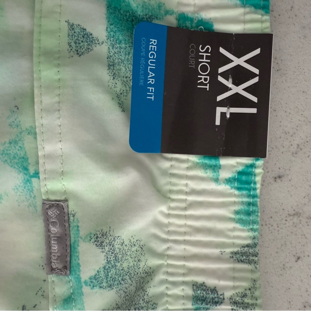 NWT-Columbia Women’s Sandy River Printed Aqua Short Sz XXL - Picture 11 of 12